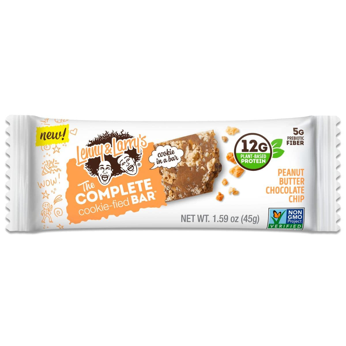 Lenny & Larry's Barre protéinée complète à base de biscuits et pépites de chocolat au beurre d'arachide (45G) - HULKMEAL