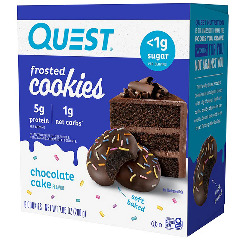 QUEST - BISCUITS GLACÉS PROTÉINÉS (BOÎTE DE 8) - HULKMEAL