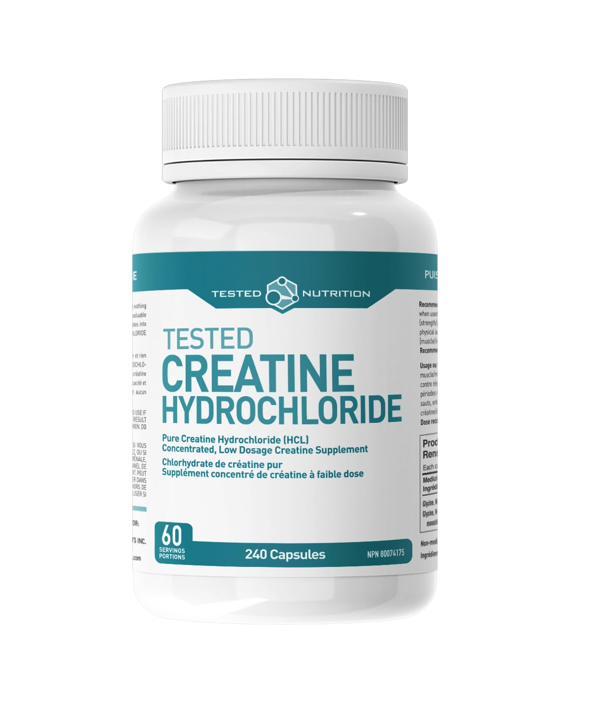 CHLORHYDRATE DE CRÉATINE PUR (120 CAPSULES) - HULKMEAL