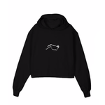 HULKFIT - BLACK CROPPED HOODIE