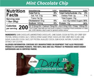 NUGO DARK -MINT CHOCOLATE CHIPS